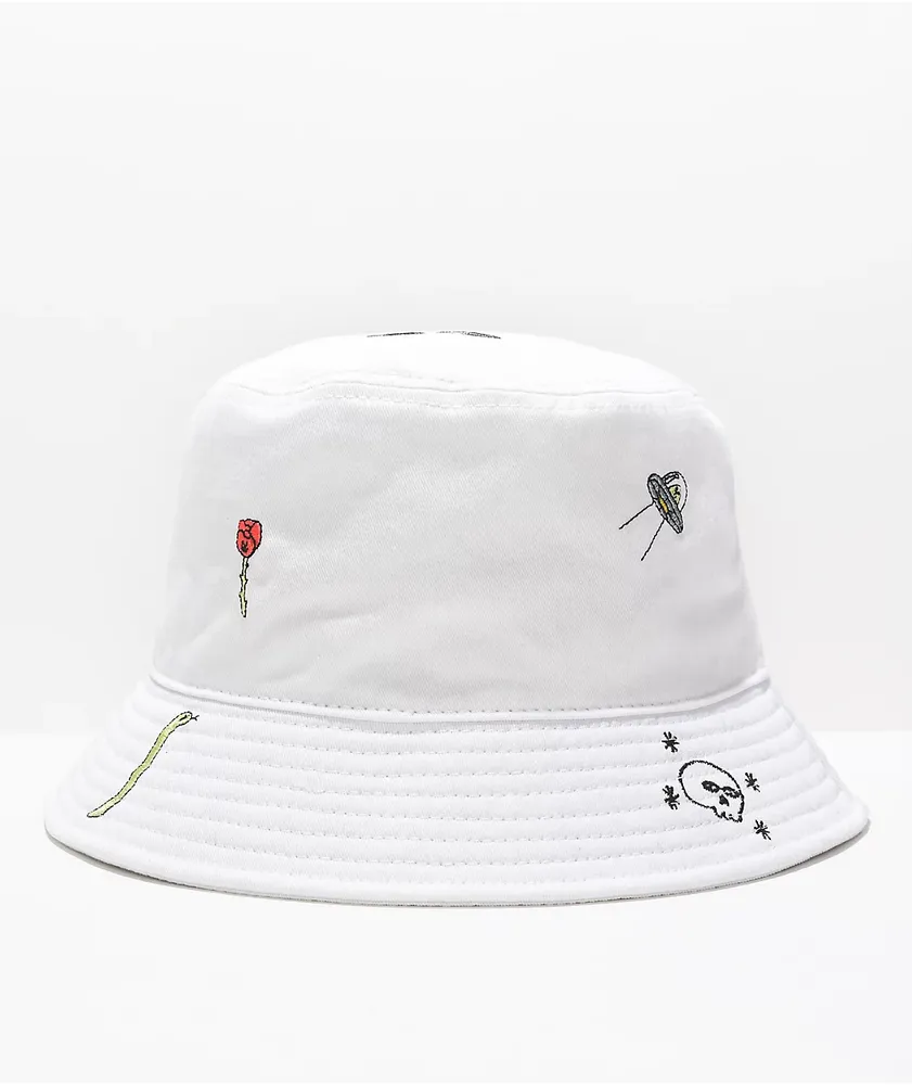 A-Lab Quipster White Embroidered Bucket Hat
