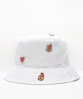 A-Lab Quipster White Embroidered Bucket Hat