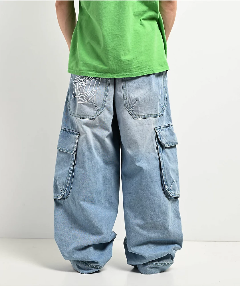 A-Lab Rave Light Blue Cargo Jeans 