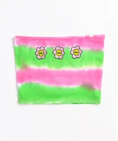 A-Lab Rayne Stripe Pink & Green Tie Dye Tube Top