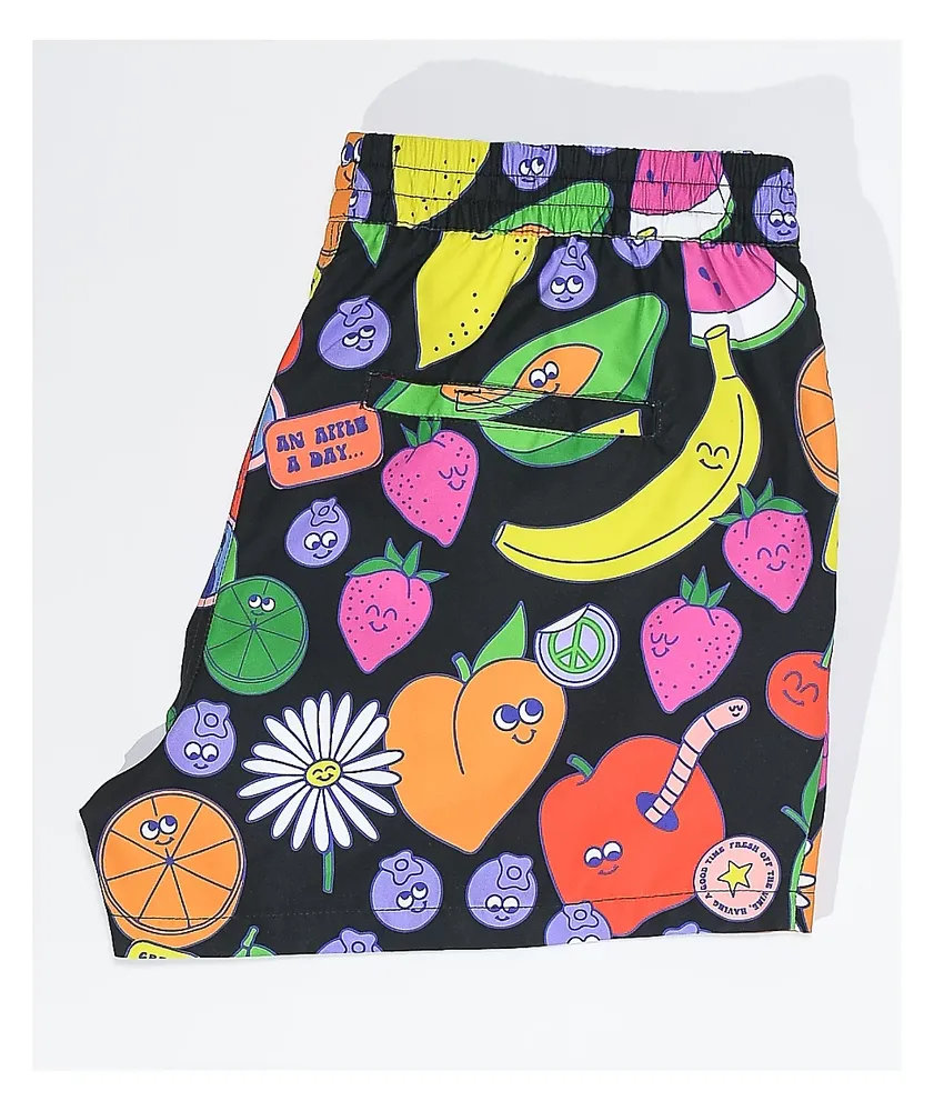 A-Lab Skippy Fruit Black Board Shorts