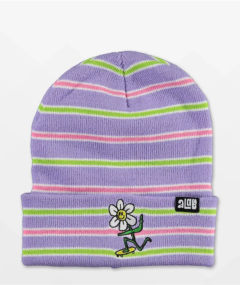 A-Lab Speedy Stripe Lavender Beanie