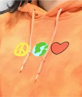 A-Lab Visualize Peace Orange Tie Dye Hoodie