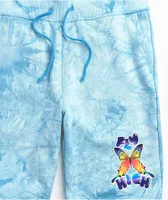 A-Lab Wavelength Blue Crystal Washed Sweat Shorts