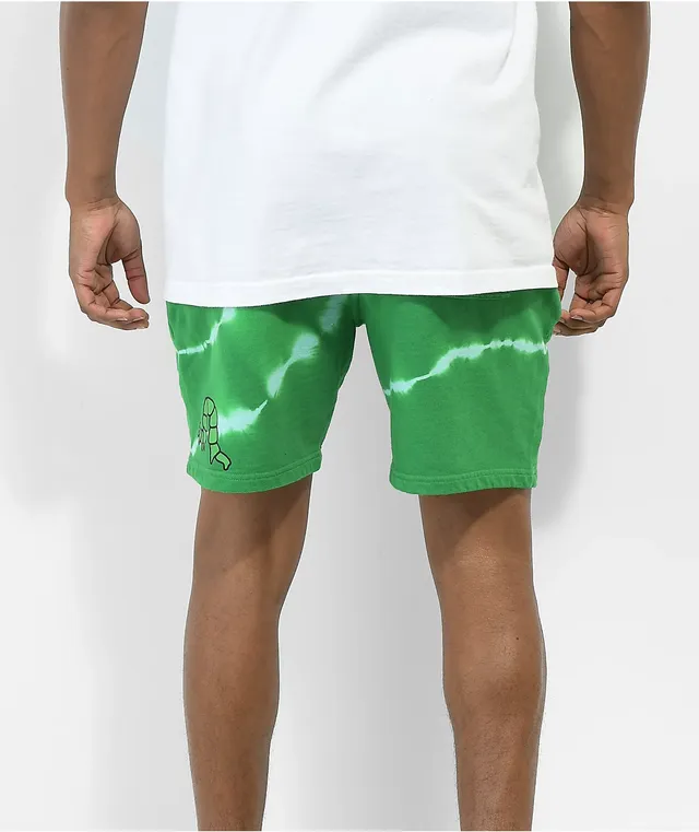 A-Lab Wavelength Green & Blue Tie Dye Sweat Shorts