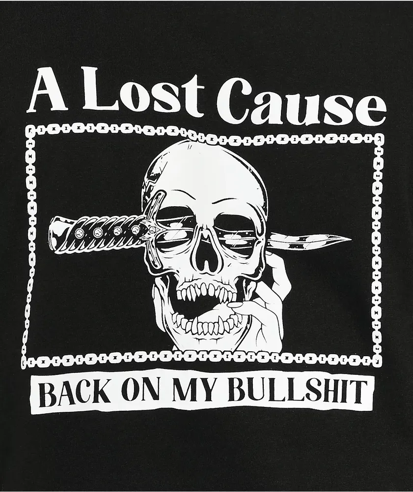 A Lost Cause Back On Black T-Shirt