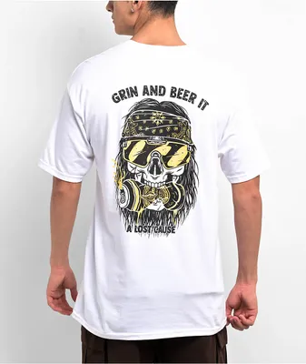 A Lost Cause Beer It White T-Shirt