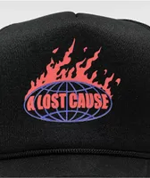 A Lost Cause Burning Black Trucker Hat