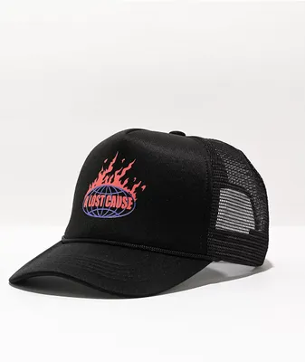 A Lost Cause Burning Black Trucker Hat