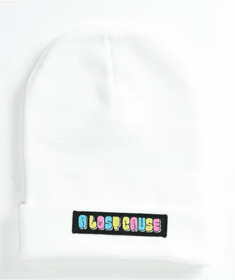 A Lost Cause Candy Tall White Beanie