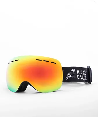 A Lost Cause Cheers Black Snowboard Goggles