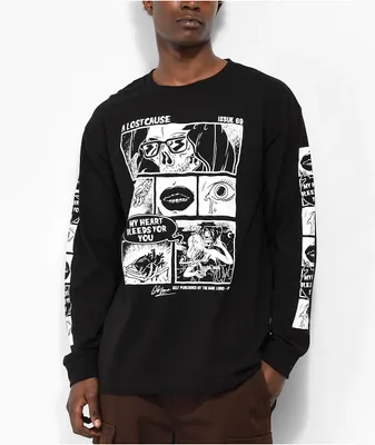 A Lost Cause Comic Black Long Sleeve T-Shirt