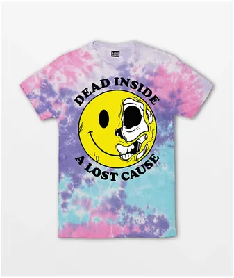 A Lost Cause Dead Inside Purple & Pink Tie Dye T-Shirt
