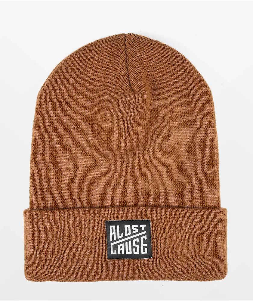 A Lost Cause Elevate Caramel Tall Beanie