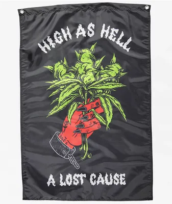 A Lost Cause High As Hell Black Banner