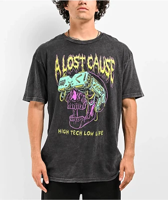 A Lost Cause High Tech Black Vintage Wash T-Shirt