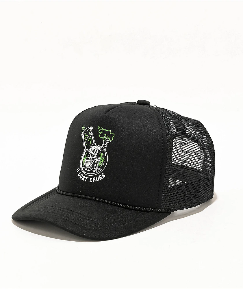 A Lost Cause High Till I Die Black Trucker Hat