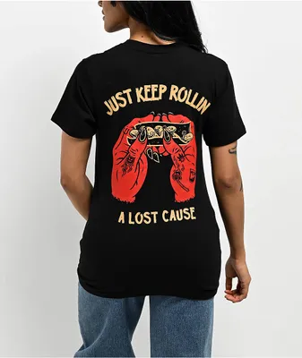 A Lost Cause Keep Rollin Black T-Shirt