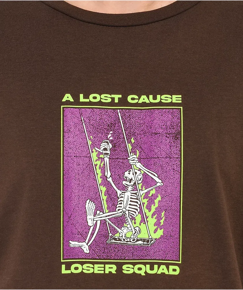 A Lost Cause Loser Squad Brown T-Shirt