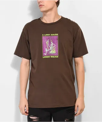 A Lost Cause Loser Squad Brown T-Shirt