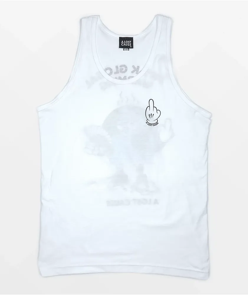 A Lost Cause Meltdown White Tank Top