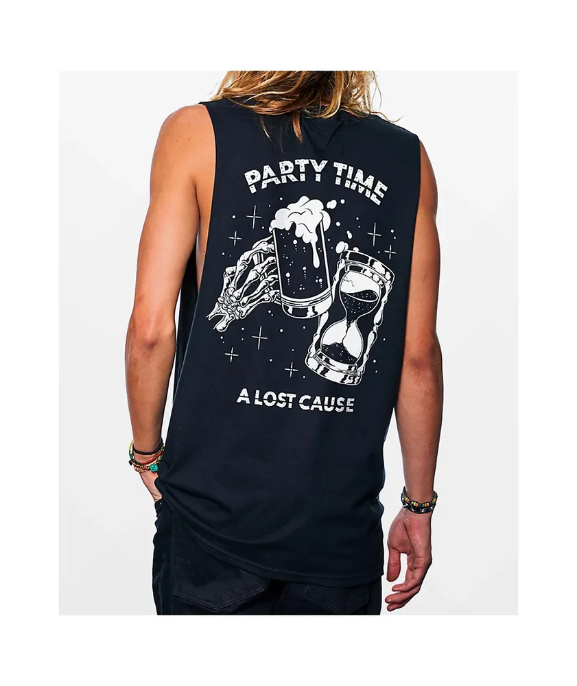 A Lost Cause Party Time V2 Black Tank Top