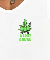 A Lost Cause Stay High White Tank Top