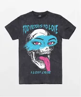 A Lost Cause Vicious Love Black Wash T-Shirt