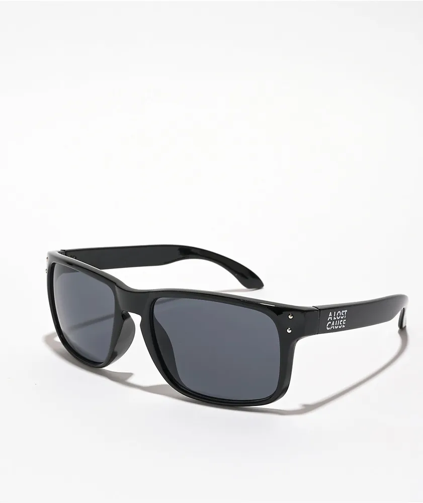 A Lost Cause Wrap Black Sunglasses