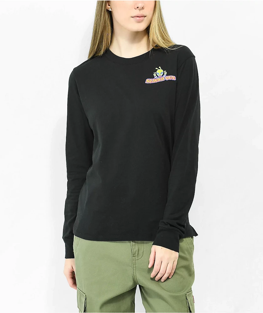 A.LAB Aby Spaced Out Black Long Sleeve T-Shirt