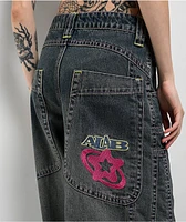 A.LAB Analog Curved Blue Wash Rave Jeans