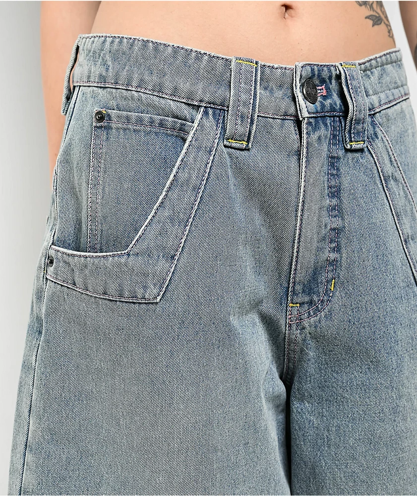 A.LAB Analog Star Cable Denim Shorts