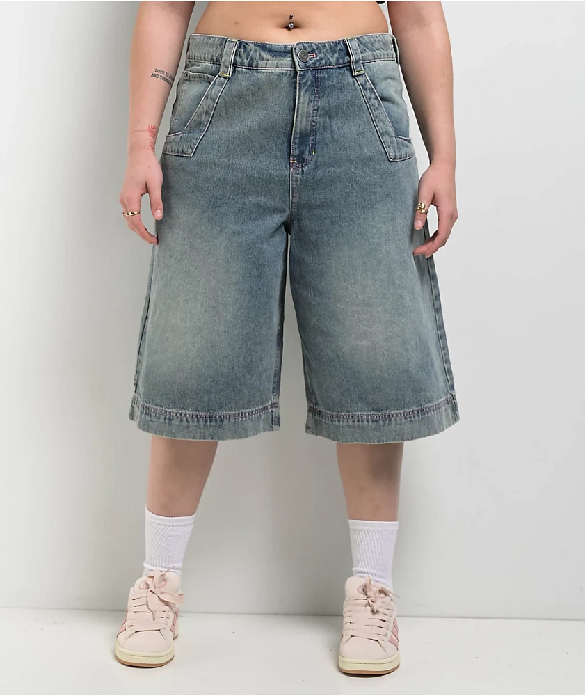 A.LAB Analog Star Cable Denim Shorts