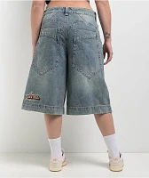 A.LAB Analog Star Cable Denim Shorts