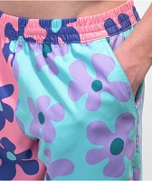 A.LAB Bum Split Pink & Blue Board Shorts