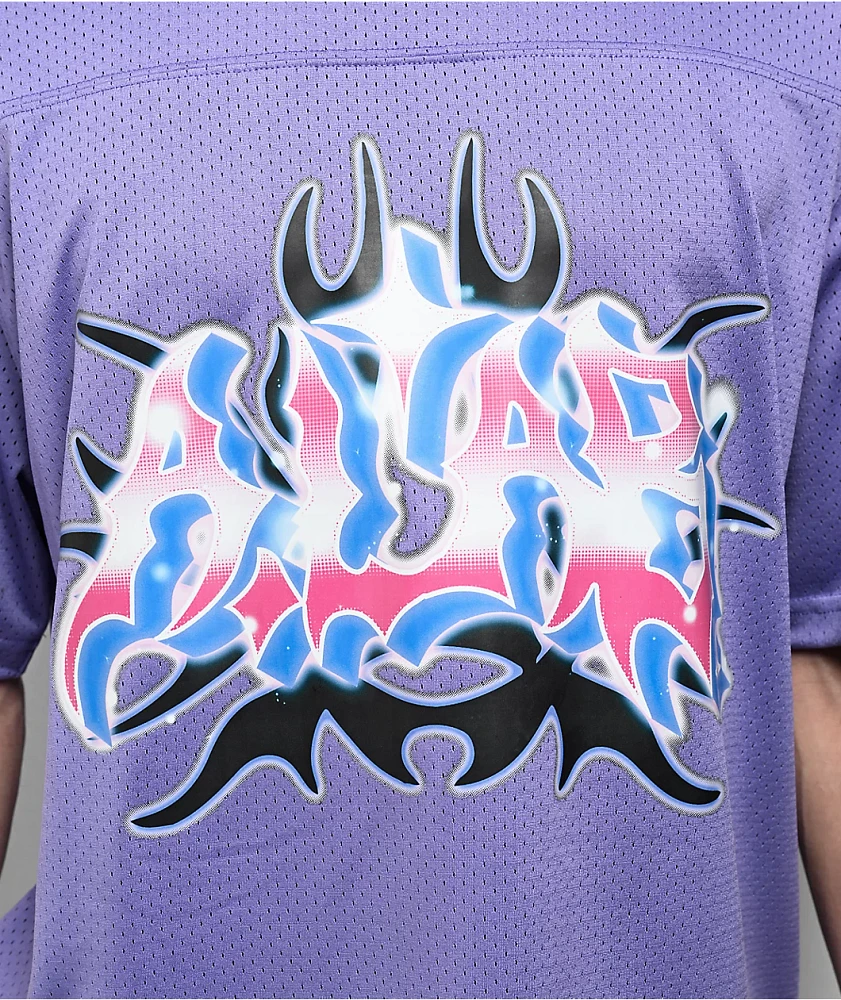 A.LAB Cracked Purple Mesh Jersey