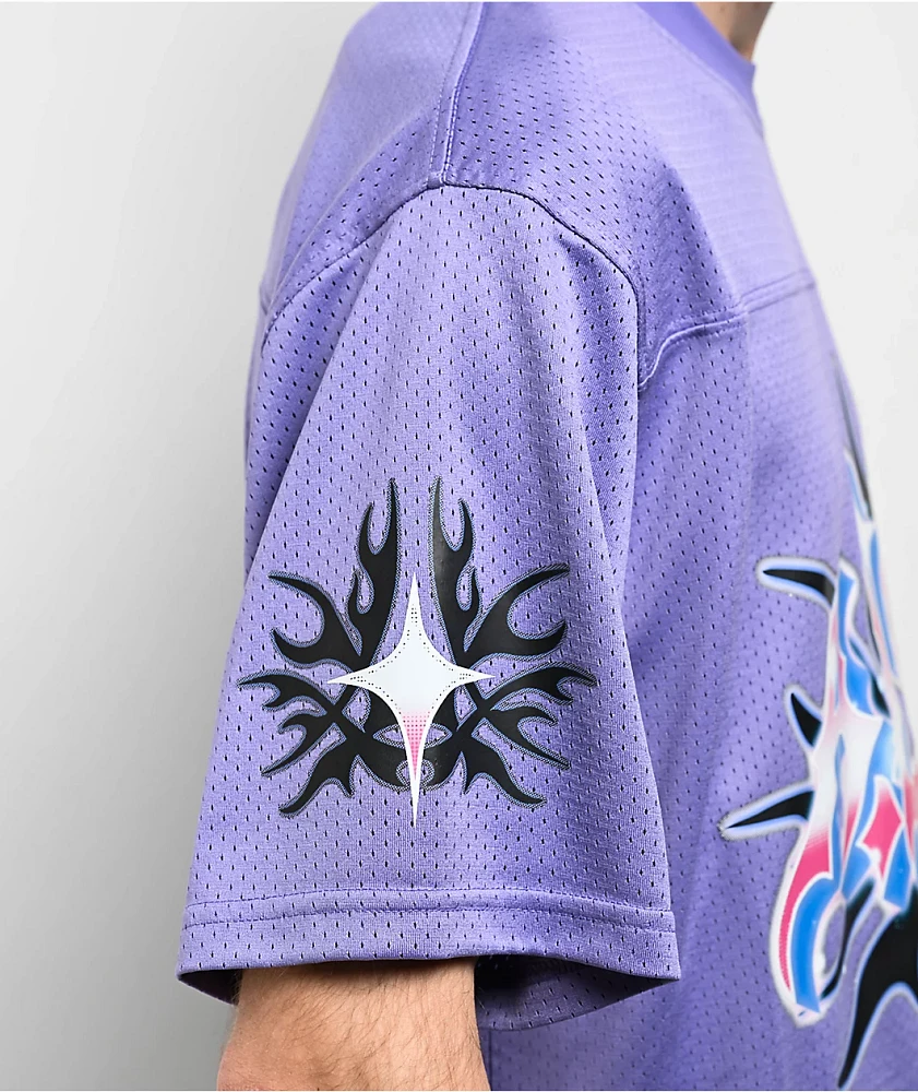 A.LAB Cracked Purple Mesh Jersey