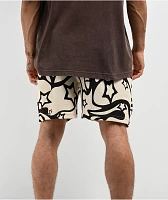 A.LAB Cruise Natural & Brown Terry Sweat Shorts