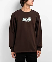 A.LAB Cyber Lab Brown Long Sleeve T-Shirt