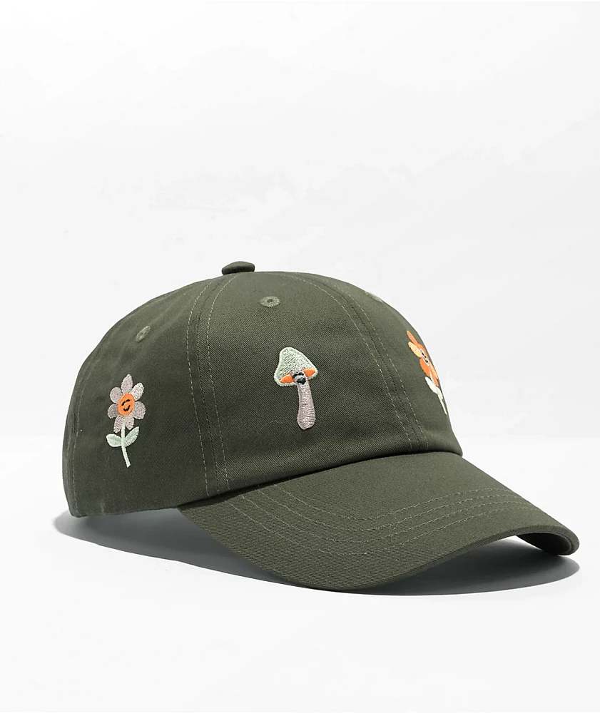 A.LAB Day Hike Olive Green Strapback Hat