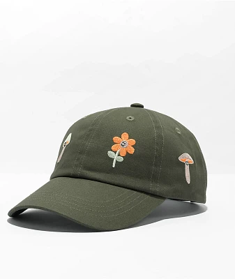 A.LAB Day Hike Olive Green Strapback Hat