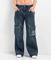 A.LAB Ether Blue Cargo Flare Jeans