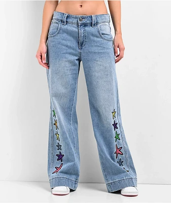 A.LAB Ether Stars Blue Flare Jeans