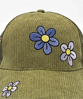 A.LAB Florens Green Corduroy Trucker Hat