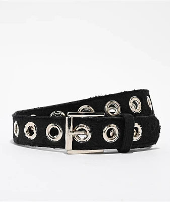 A.LAB Fur Grommet Black Belt