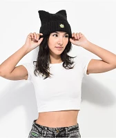 A.LAB Fuzzy Feline Black Beanie