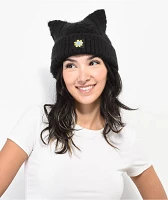 A.LAB Fuzzy Feline Black Beanie