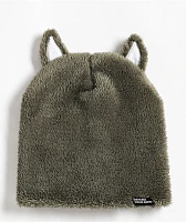 A.LAB Grey Plush Wolf Beanie