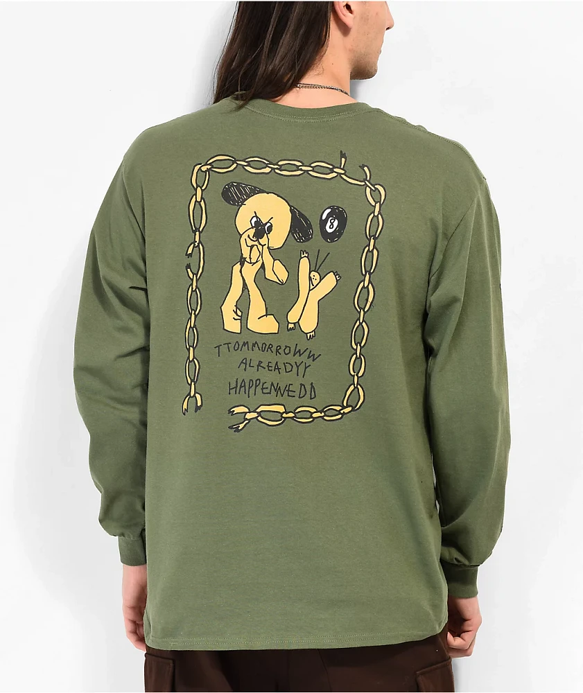 A.LAB Grime Military Green Long Sleeve T-Shirt