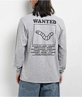 A.LAB Heather Grey Wanted Worm Long Sleeve T-Shirt